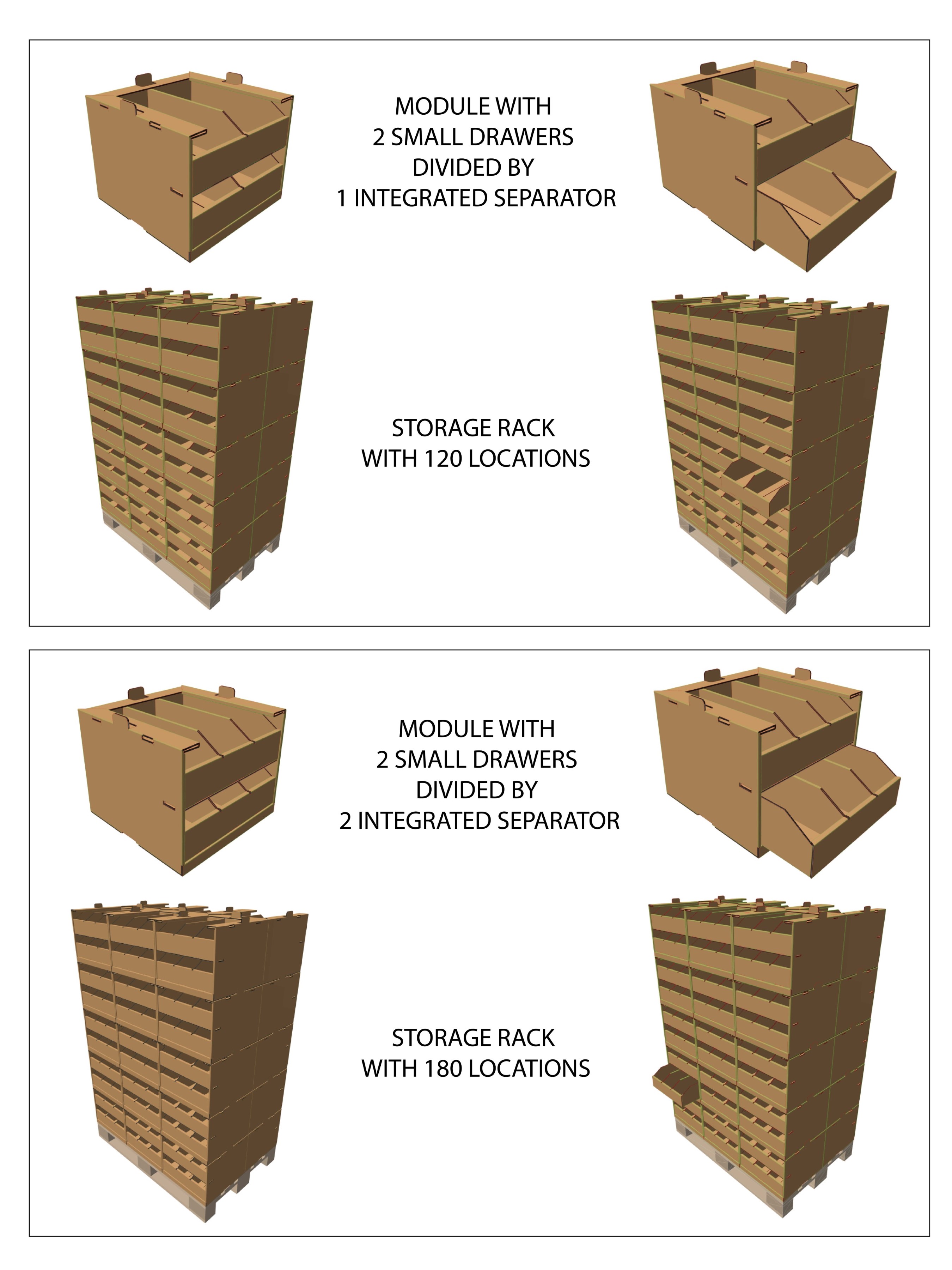 WorldStar Winner Modular corrugated cardboard rack